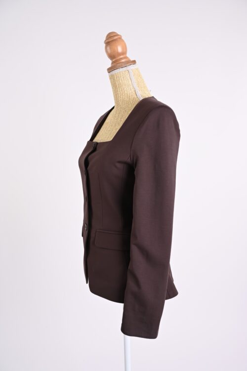 Alternative view of BLAZER CON SCOLLO QUADRATO STRETTO IN VITA