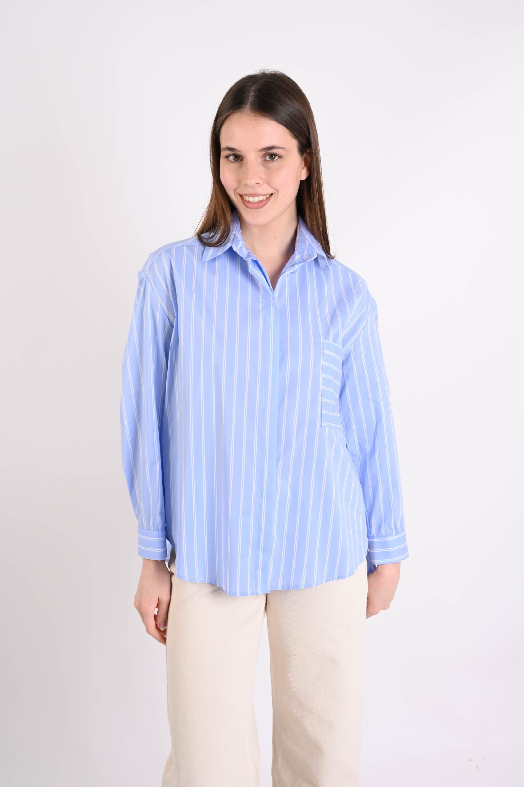 DSC_1880 CAMICIA A RIGHE - Γαλάζιο του ουρανού, TU