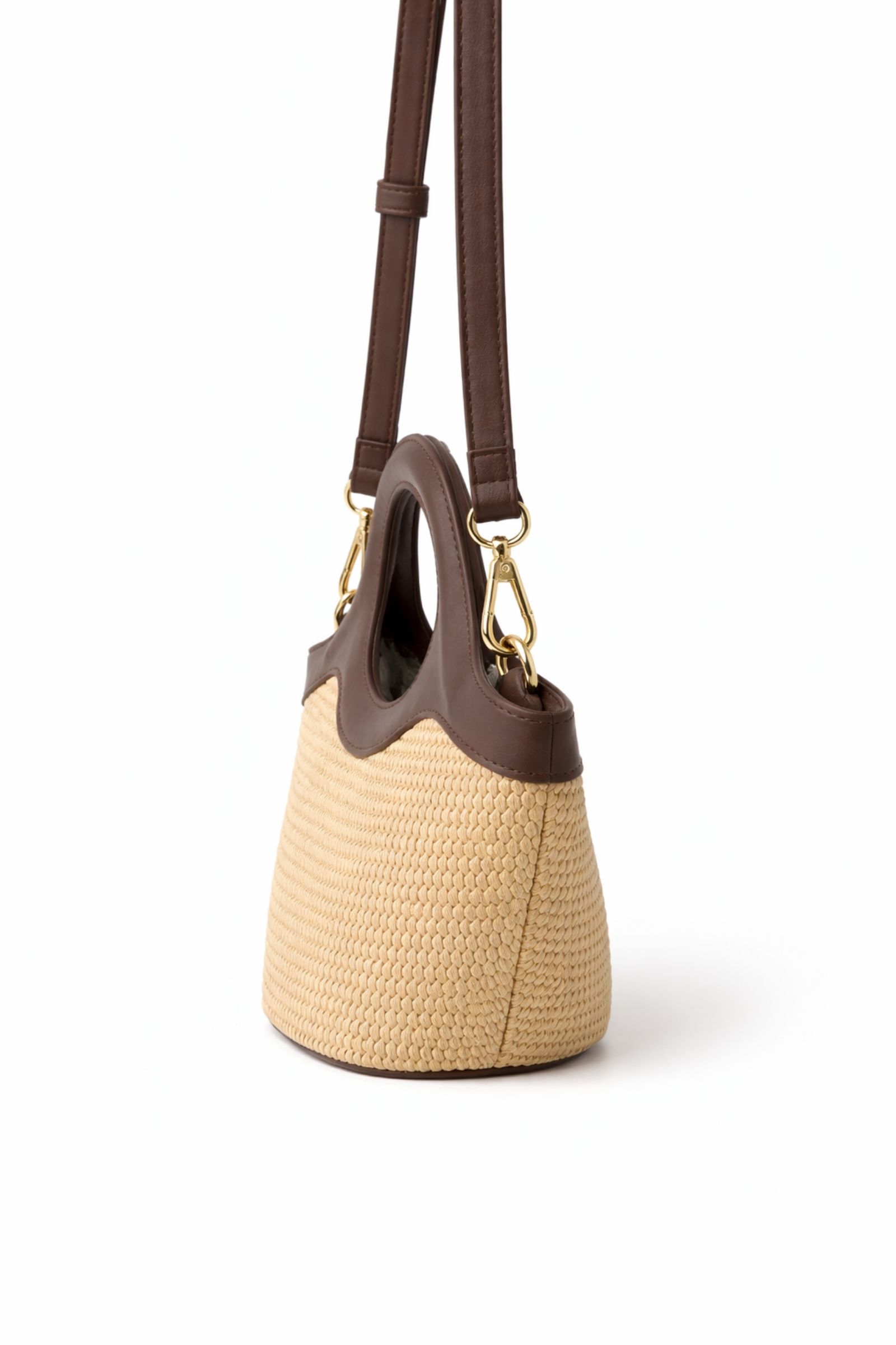 MINI BAG IN PAGLIA CON MANICO RIGIDO - immagine 2