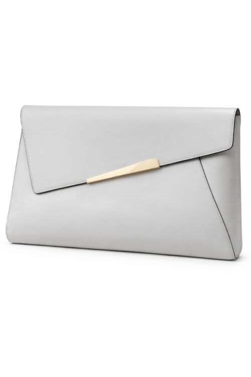 Alternative view of POCHETTE MAXI IN PELLE CON DETTAGLIO METALLICO