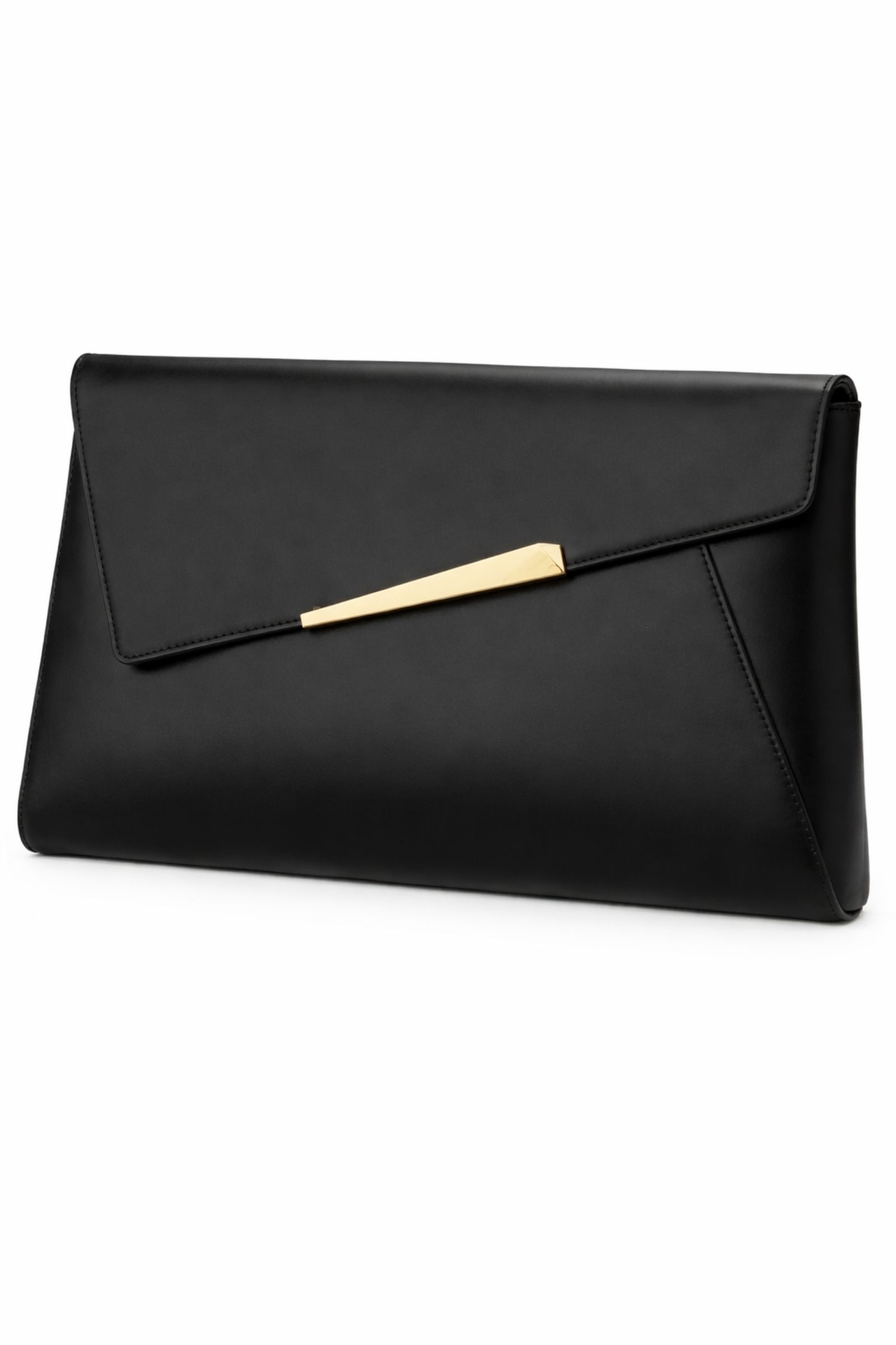 LB2412043J_NERO POCHETTE MAXI IN PELLE CON DETTAGLIO METALLICO - Nero, TU