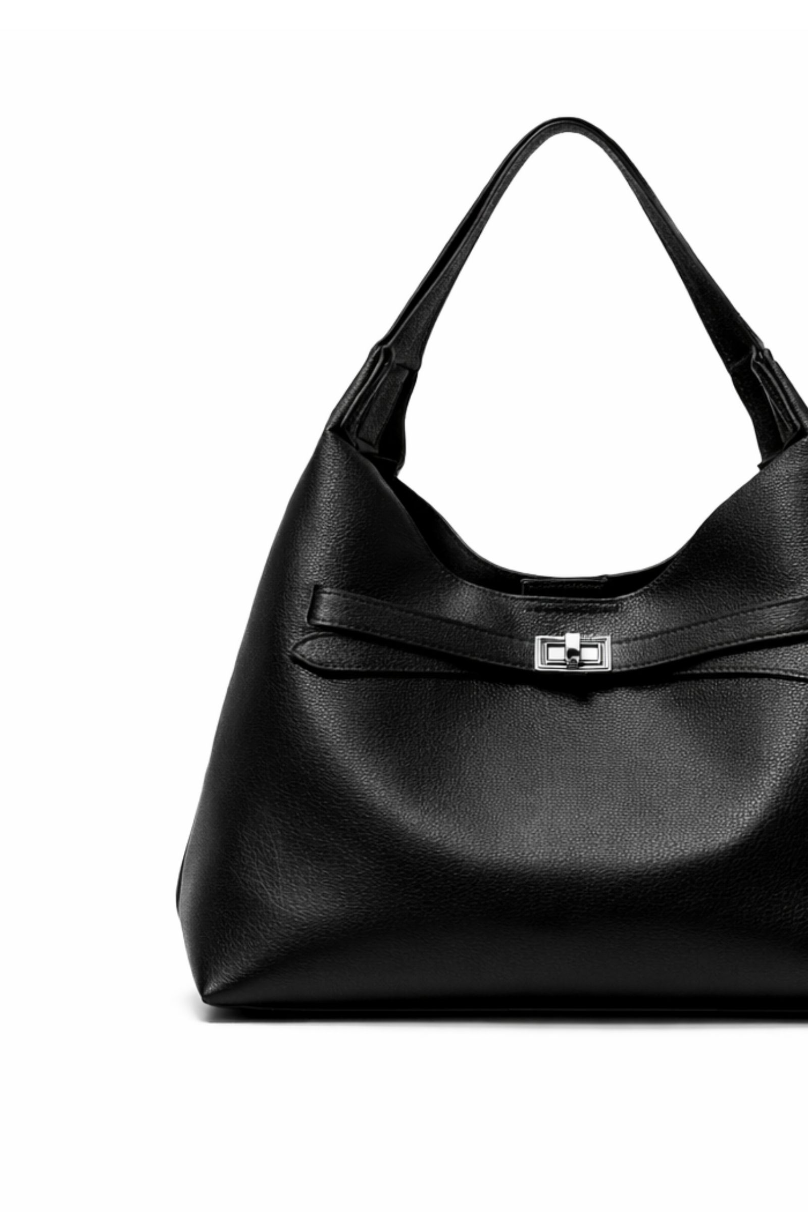 HOBO BAG EFFETTO MARTELLATO - MEDIUM - immagine 2