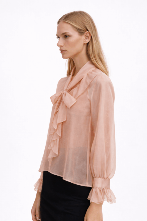 Alternative view of BLUSA CON FIOCCO E VOLANT