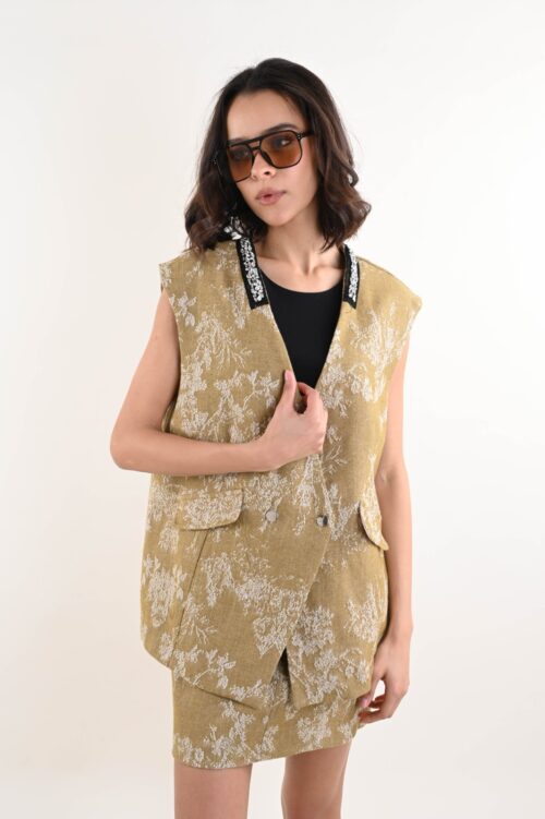 GILET ELEGANTE CON DETTAGLI DECORATIVI