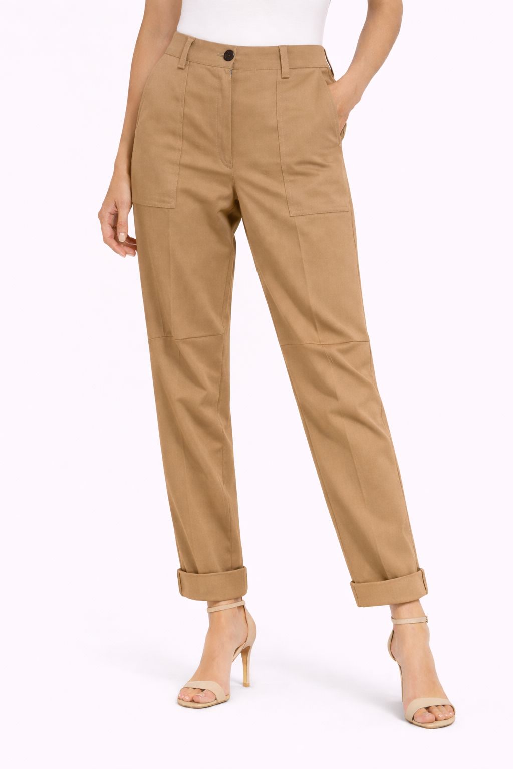 pant tabacco PANTALONI CON FODERA A RIGHE INTERNA - Tabacco, S