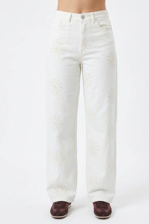 JEANS DONNA CON RICAMI TRAFORATI