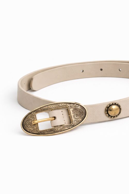 Alternative view of CINTURA CON FIBBIA OVALE INCISA