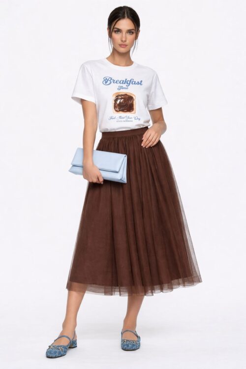 GONNA LUNGA IN TULLE