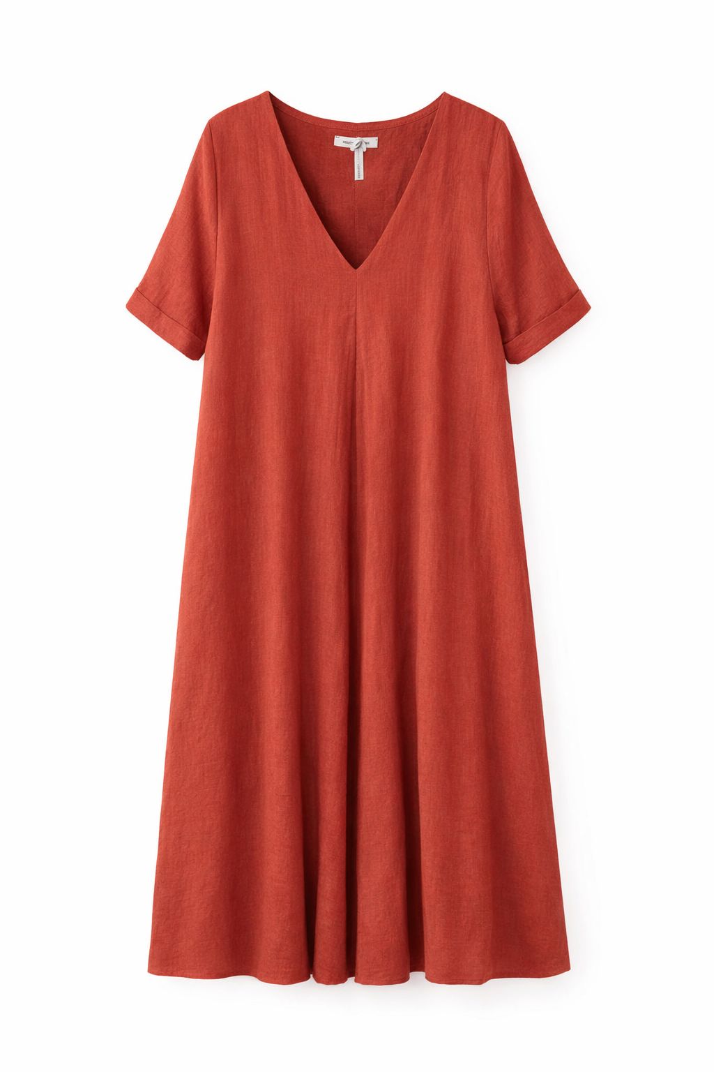 BCO.07b7197a-f727-4bdc-bcc5-99f5b9099008 ABITO TUNICA CON SCOLLO A V E MANICHE CORTE - Mattone, TU