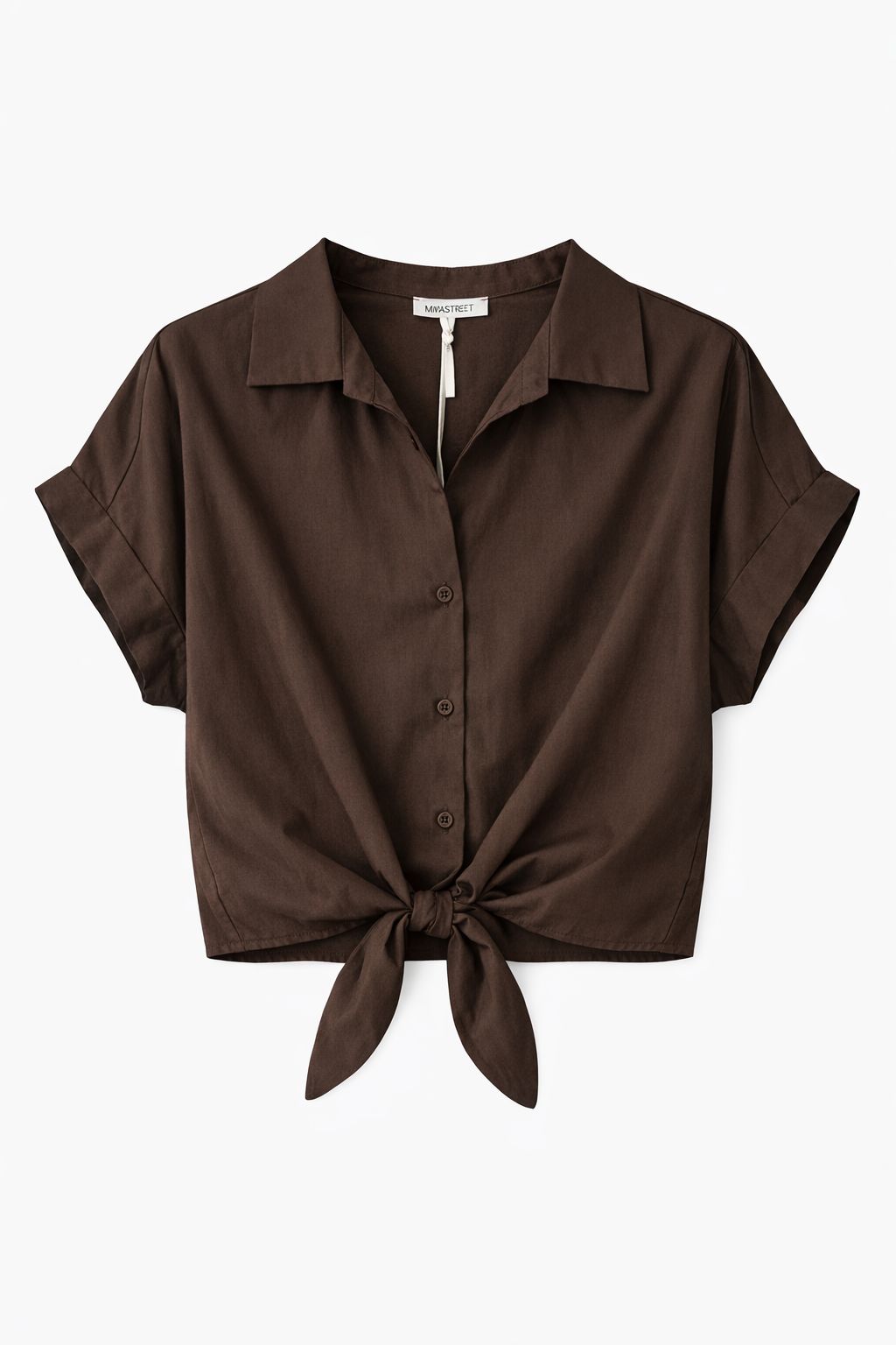 BCO.4e1d6e4b-39aa-4a6f-afc9-b29e0164dc01 CAMICIA IN VISCOSA CON NODO FRONTALE - Moro, TU