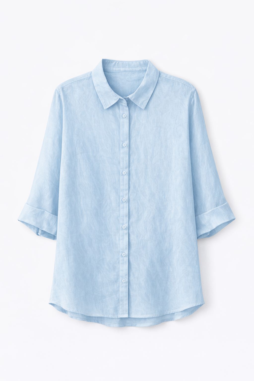 BCO.e5aa146a-01f2-4018-892e-42364a9d3d11 CAMICIA OVER IN TENCEL A MANICHE CORTE - Celeste, TU