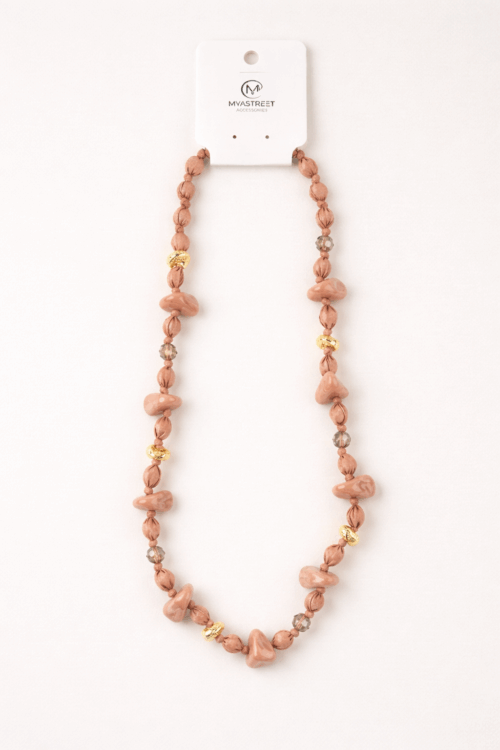 COLLANA CON SFERE E PIETRE