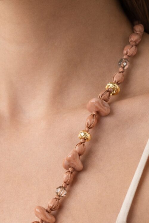 Alternative view of COLLANA CON SFERE E PIETRE