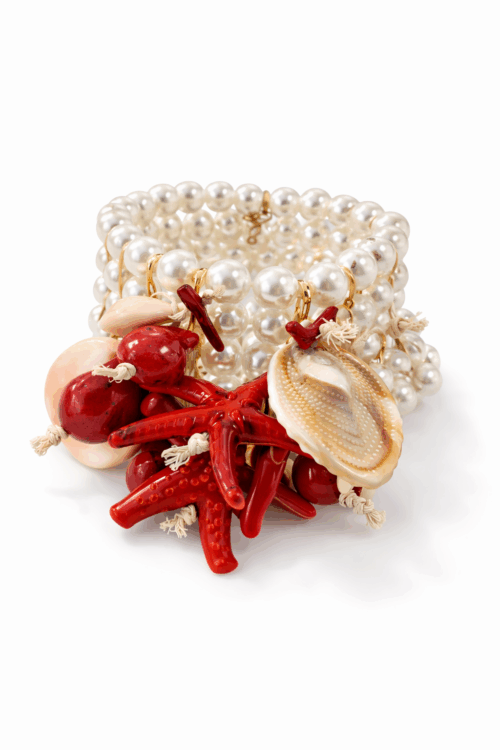 Alternative view of BRACCIALE DI PERLE CON CHARM TEMA MARINO