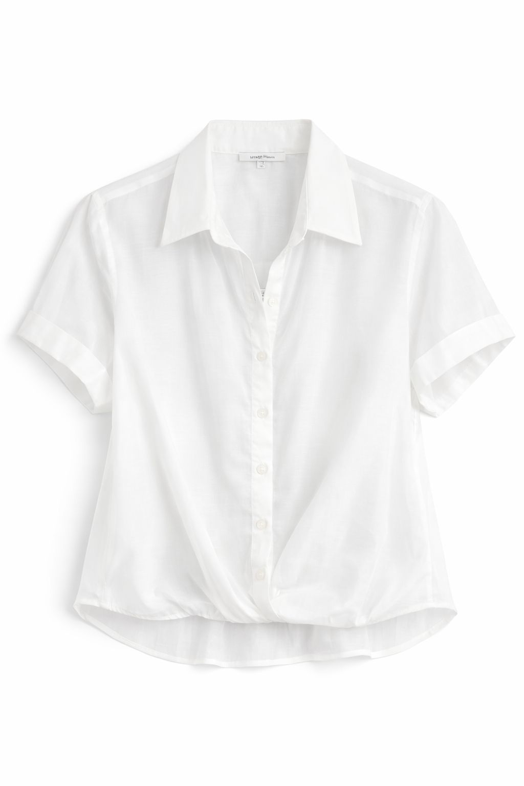 ChatGPT Image 10 apr 2026, 16_18_55 CAMICIA A MANICHE CORTE CON ARRICCIATURA SUL DAVANTI - Κρέμα, S