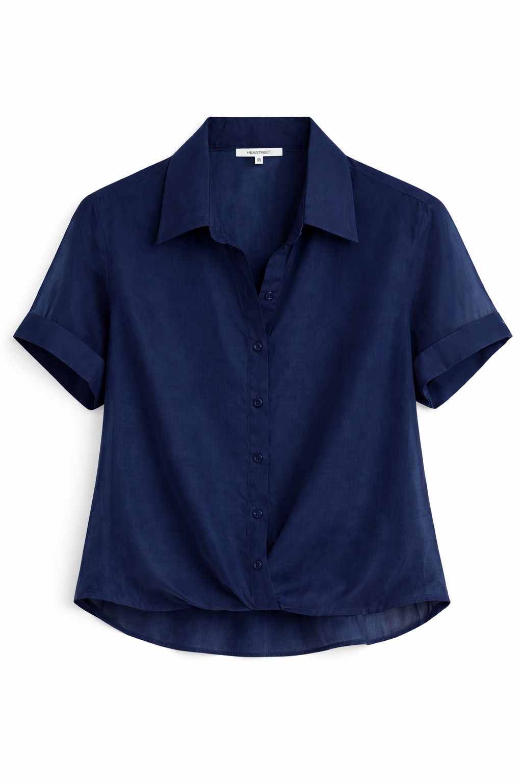 ChatGPT Image 10 apr 2026, 16_22_41 CAMICIA A MANICHE CORTE CON ARRICCIATURA SUL DAVANTI - Μπλε, S