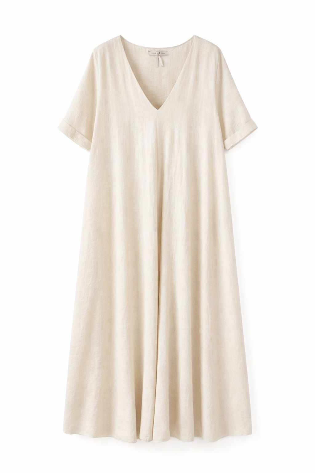 Copilot_20260331_130022 ABITO TUNICA CON SCOLLO A V E MANICHE CORTE - Burro, TU