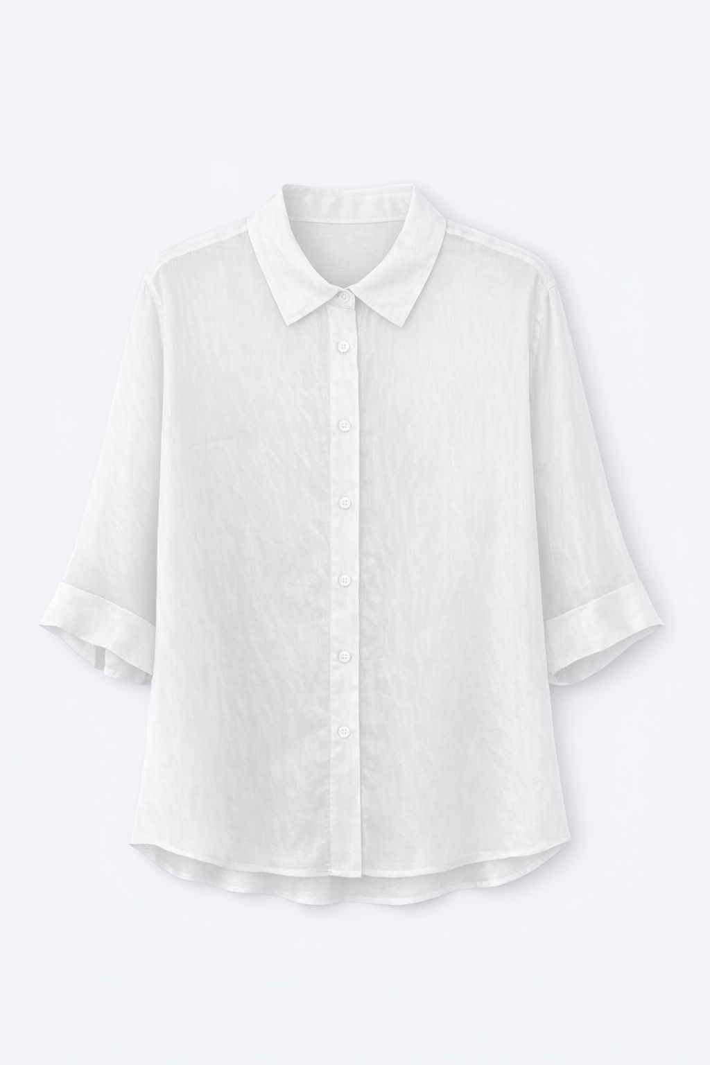 Copilot_20260409_173829 CAMICIA OVER IN TENCEL A MANICHE CORTE - Bianco, TU