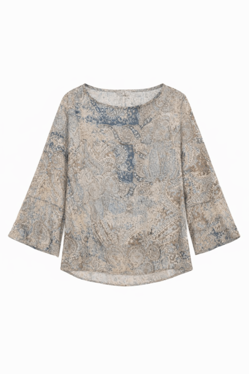 Alternative view of BLUSA CON STAMPA PAISLEY CON MANICHE A CAMPANA