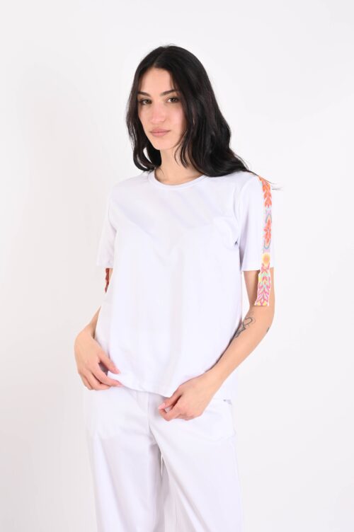 Alternative view of T-SHIRT CON PASSAMANERIA COLORATA
