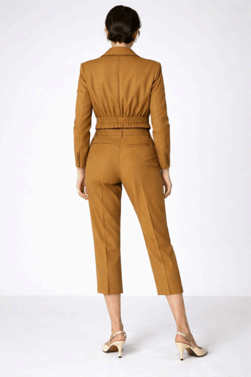 Alternative view of PANTALONI CAPRI IN MISTO LINO