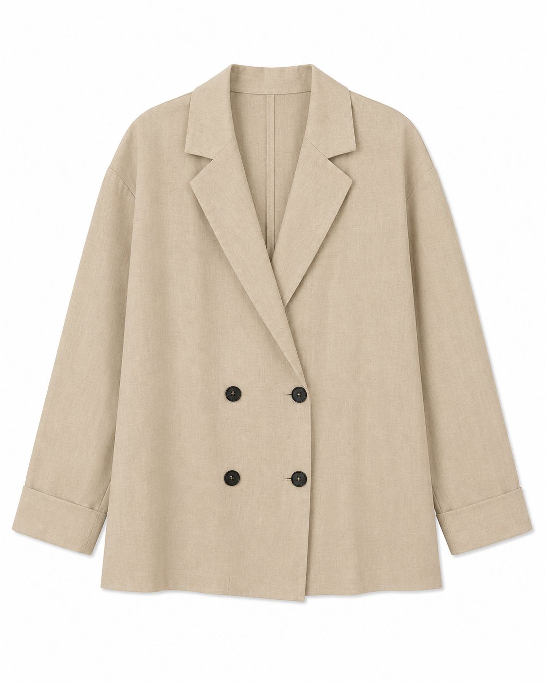b7c9fd2e-8969-4c8f-89a7-ac29cee61893 GIACCA DOPPIOPETTO IN MISTO LINO - Beige, TU