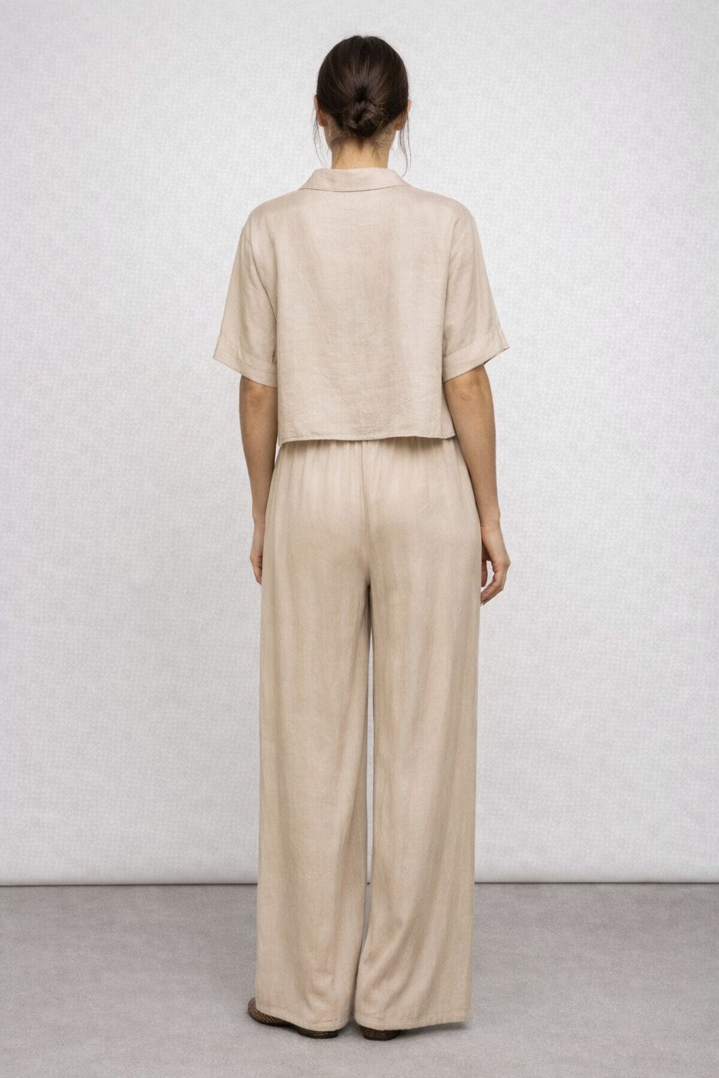 PANTALONE AMPIO IN TENCEL CON VITA ELASTICIZZATA - immagine 3