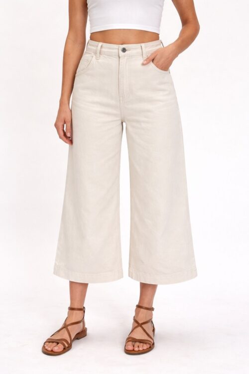 JEANS CULOTTE PANNA