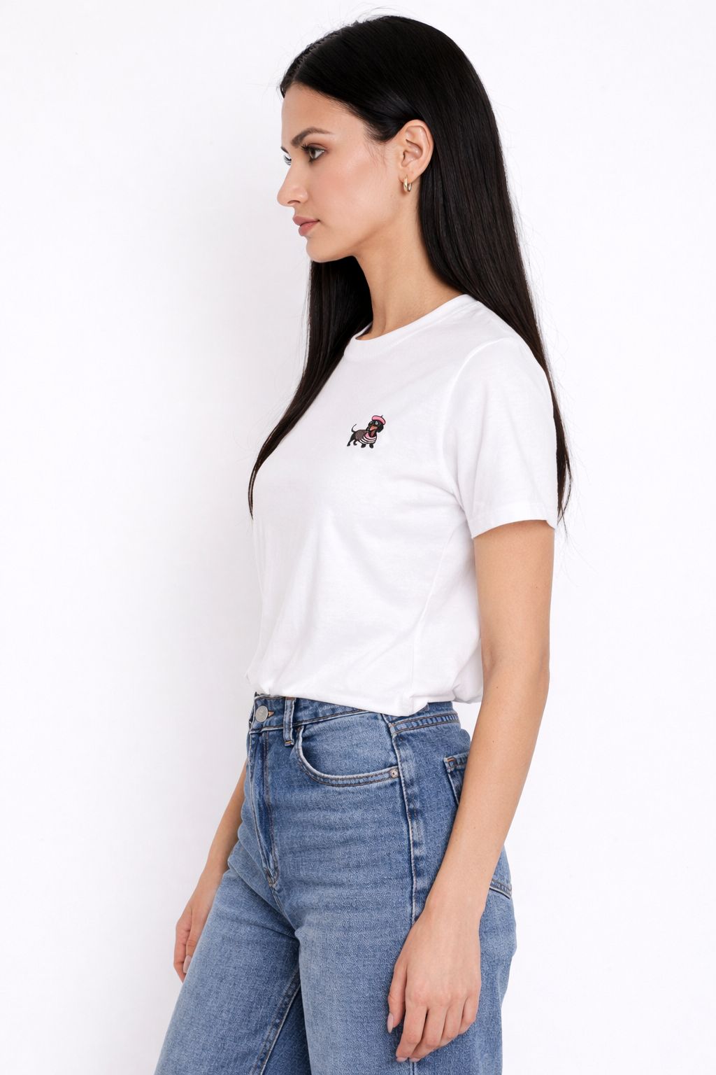 T-SHIRT CON RICAMO BASSOTTO - immagine 2