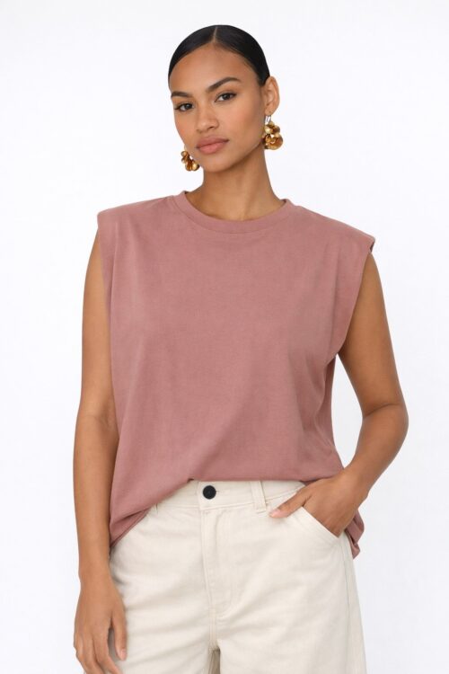 T-SHIRT DONNA CON SPALLINE IMBOTTITE