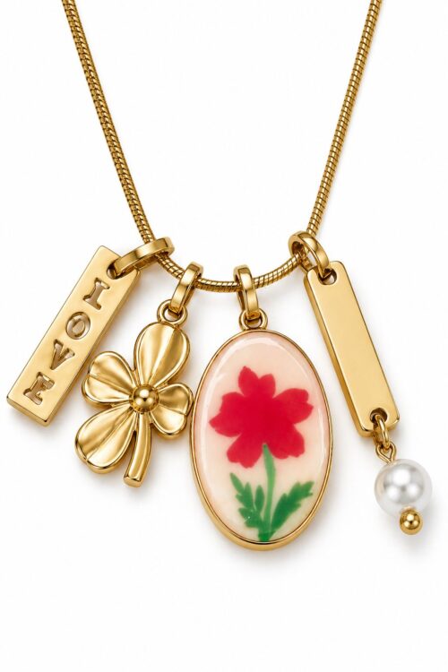 Alternative view of COLLANA CON CIONDOLI FLOREALI