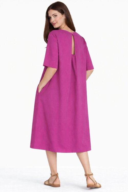 ABITO A MANICHE CORTE IN POPELINE