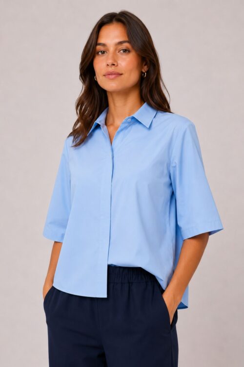 Alternative view of CAMICIA A SCATOLA CON MANICHE 3/4