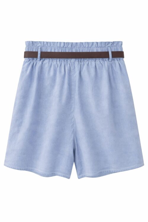 Alternative view of BERMUDA CON CINTURA TESSUTO TINTO FREDDO