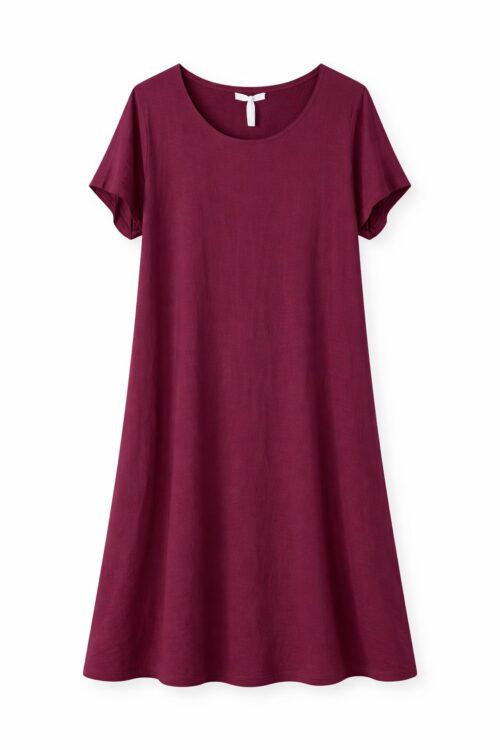 ABITO A MANICHE CORTE LUNGO IN MISTO LINO