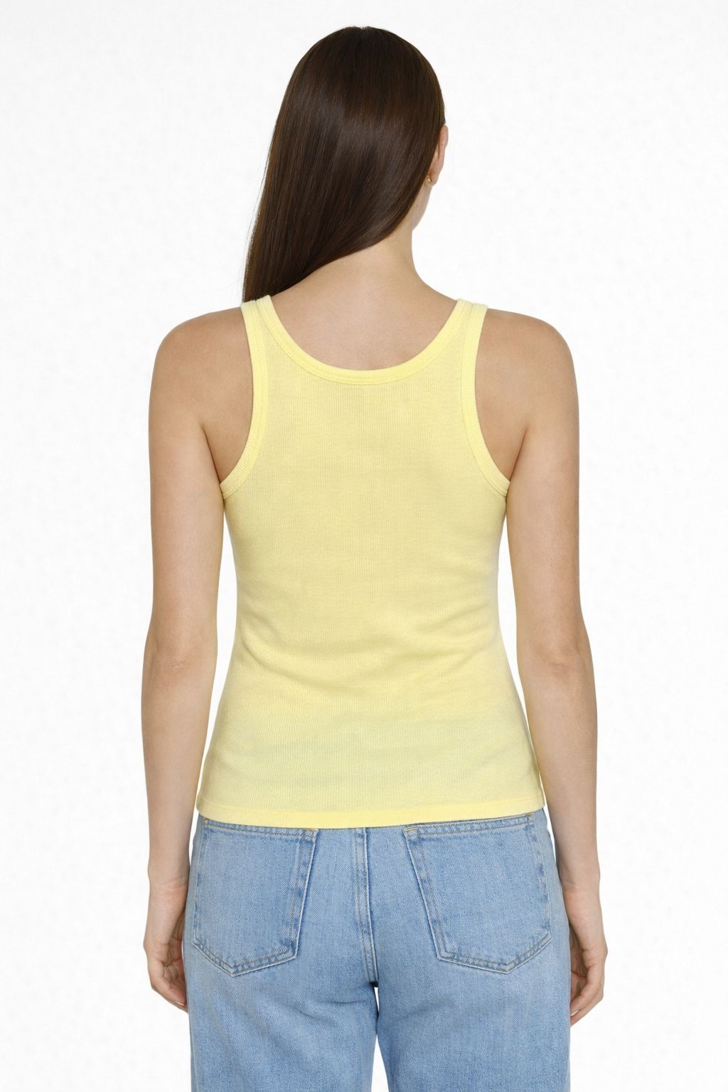 CANOTTA IN MAGLIA A COSTINE CON SCOLLO TONDO - immagine 3