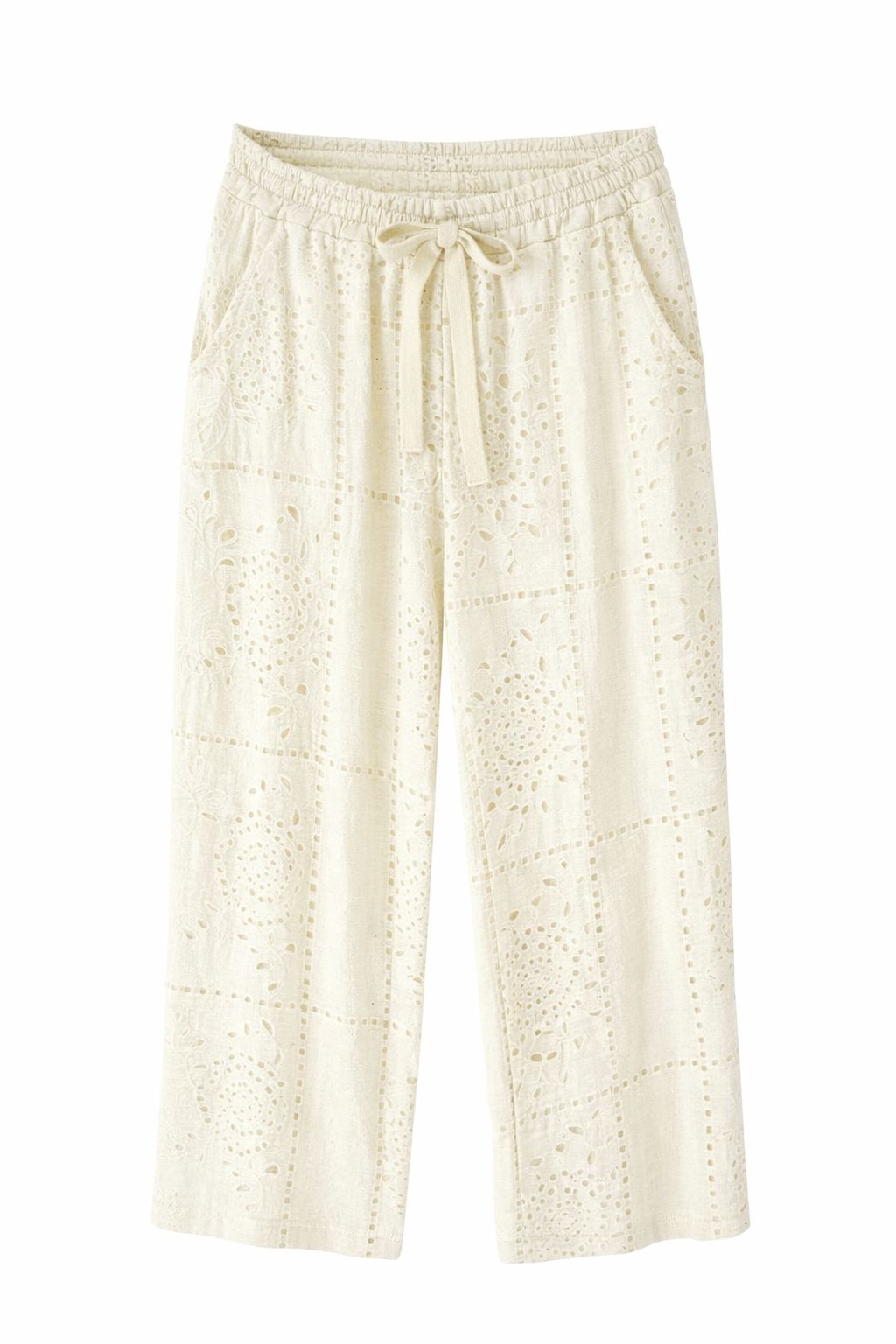 BCO.39a7c792-c5d3-4585-af8c-3b61499d9700 PANTALONI IN SANGALLO RICAMATO E TRAFORATO - Βούτυρο, S