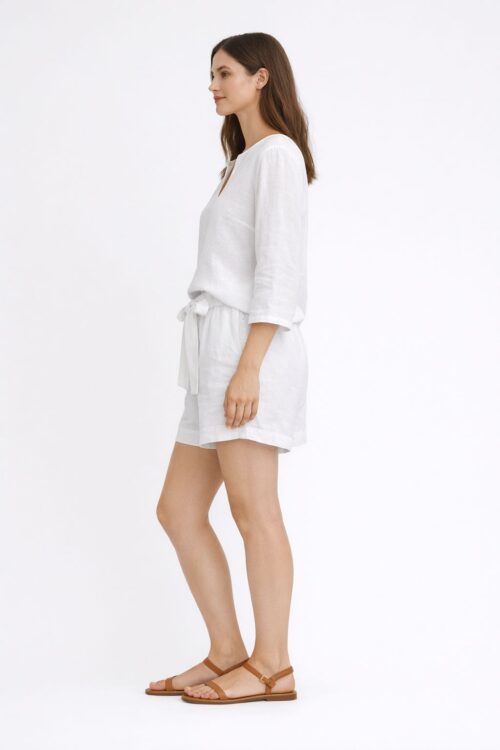 Alternative view of SHORTS IN LINO CON FUSCIACCA IN VITA