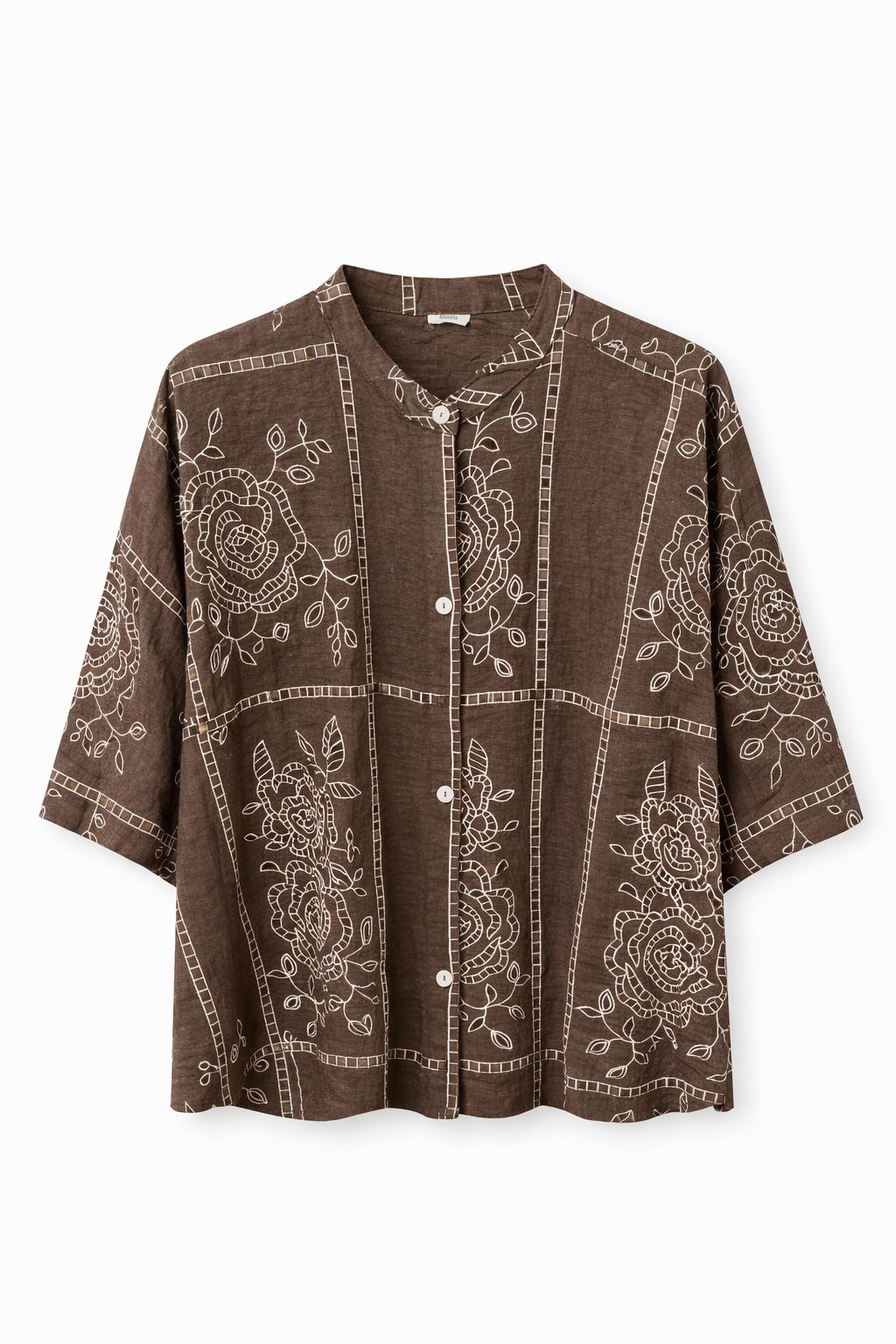 BCO.3becfcdc-4cf2-469f-93a6-94d0f714400d CAMICIA IN SANGALLO RICAMATO E TRAFORATO - Αράζω, TU