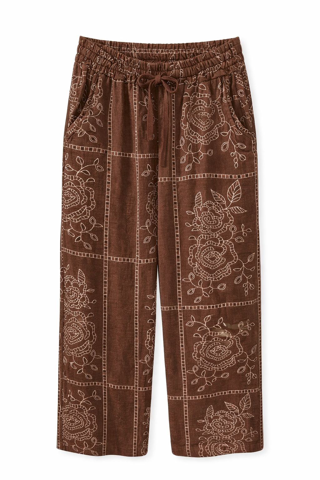 BCO.401e2d21-17cf-45e7-a7b5-87b332299786 PANTALONI IN SANGALLO RICAMATO E TRAFORATO - Αράζω, S