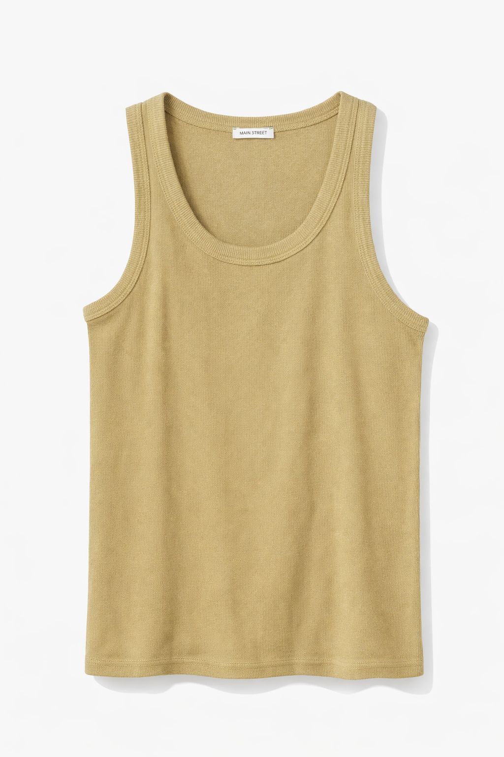 BCO.6616c187-61cc-4dec-be44-fa5845487a1f CANOTTA IN MAGLIA A COSTINE CON SCOLLO TONDO - Cannella, TU