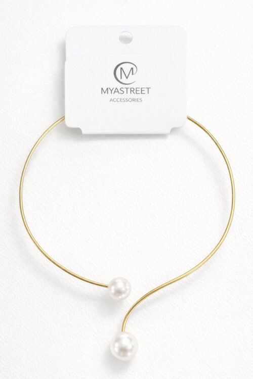 COLLANA GIROCOLLO RIGIDA CON PERLE