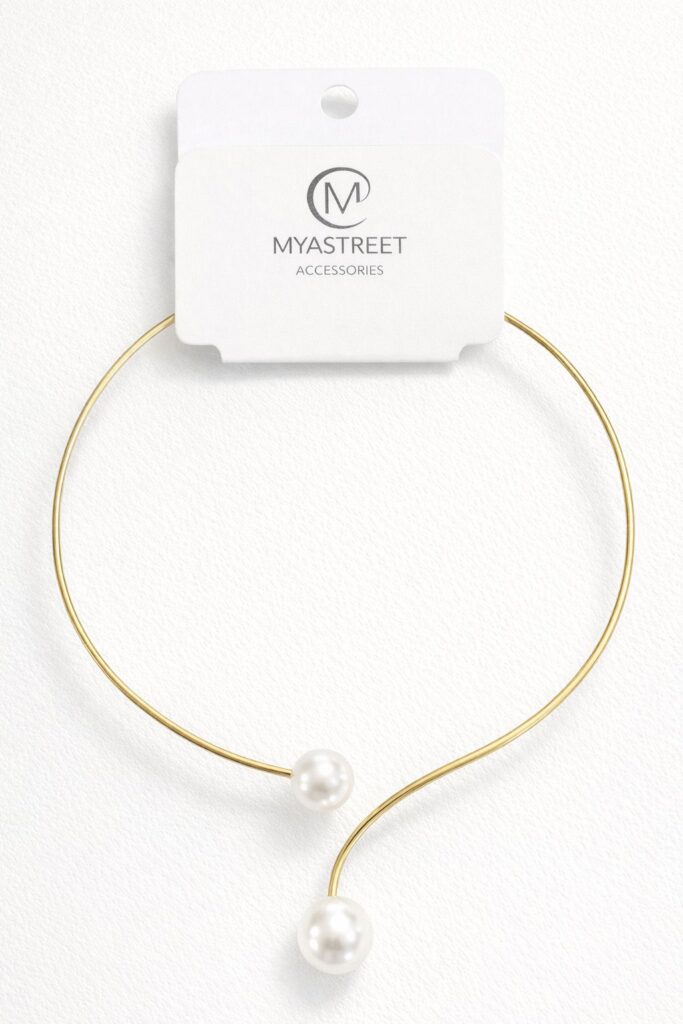 COLLANA GIROCOLLO RIGIDA CON PERLE 