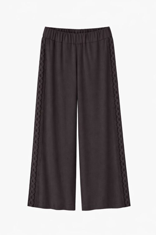 PANTALONI CON INSERTO DI PASSAMANERIA LATERALE