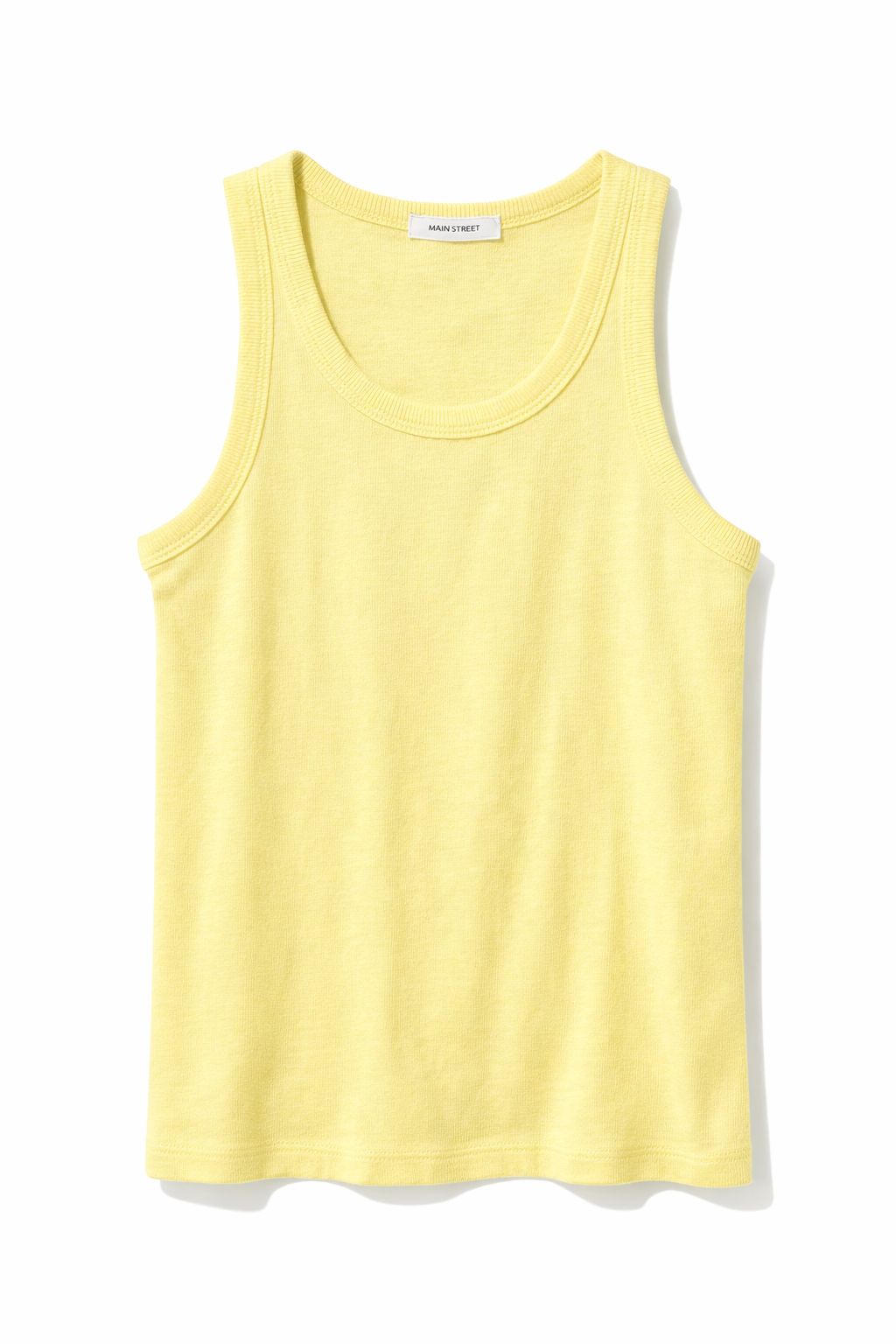 BCO.efc38233-8a7b-45f1-ad9c-0edde1723161 CANOTTA IN MAGLIA A COSTINE CON SCOLLO TONDO - Giallo, TU