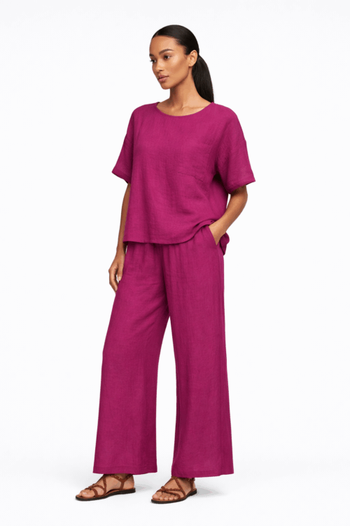 PANTALONI IN MISTO LINO