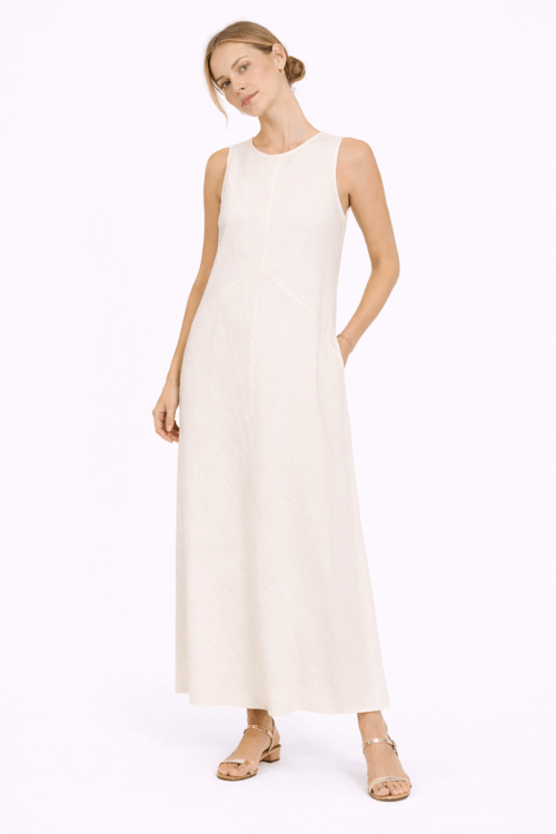 ABITO LUNGO IN MISTO LINO SMANICATO