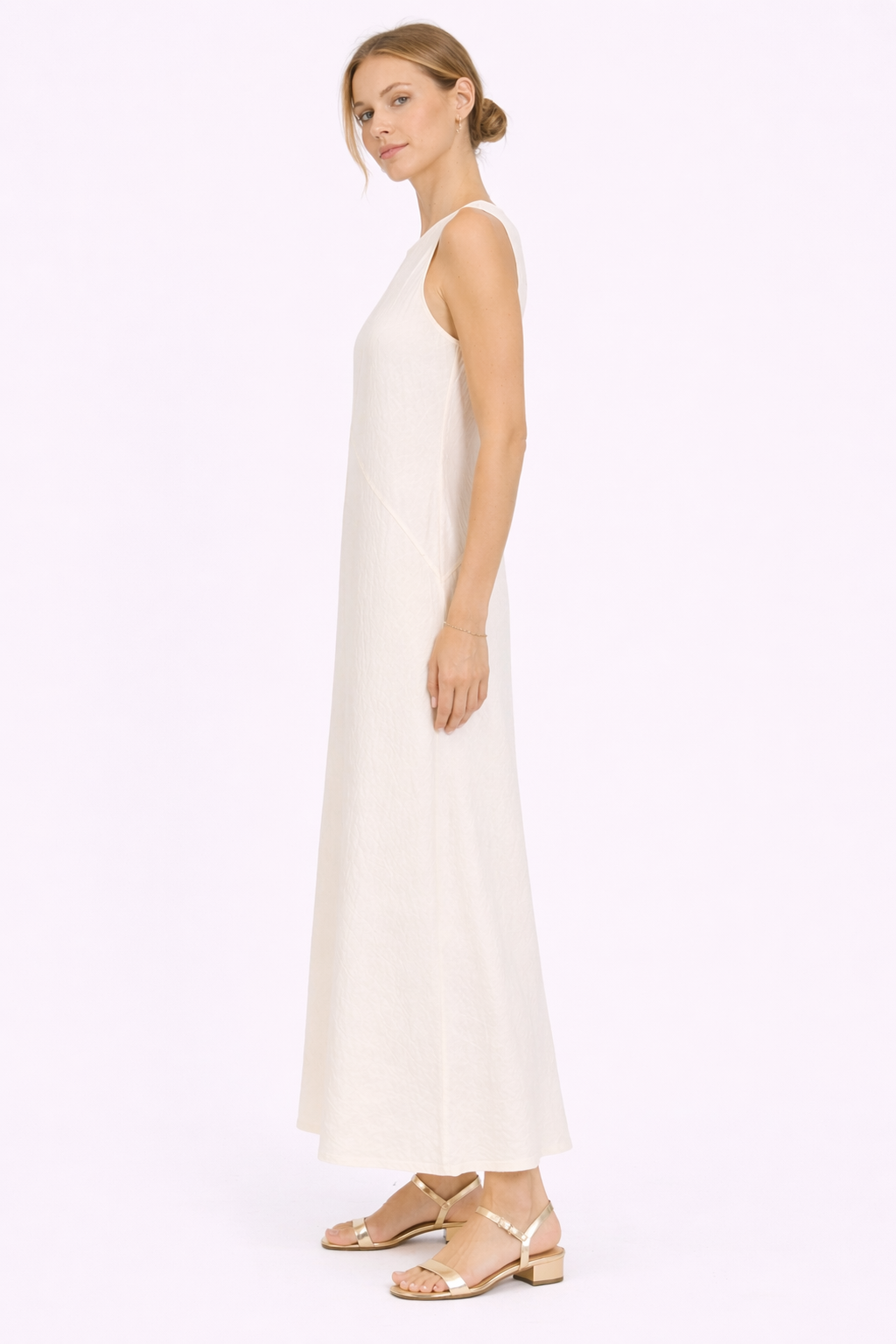 ABITO LUNGO IN MISTO LINO SMANICATO - immagine 2