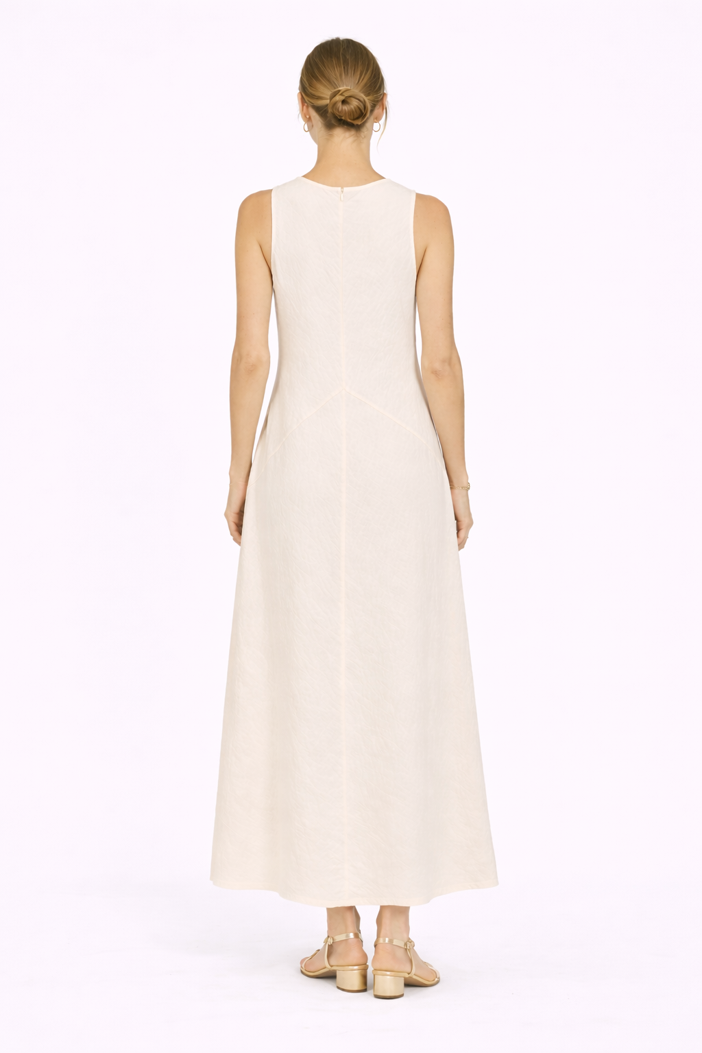 ABITO LUNGO IN MISTO LINO SMANICATO - immagine 3