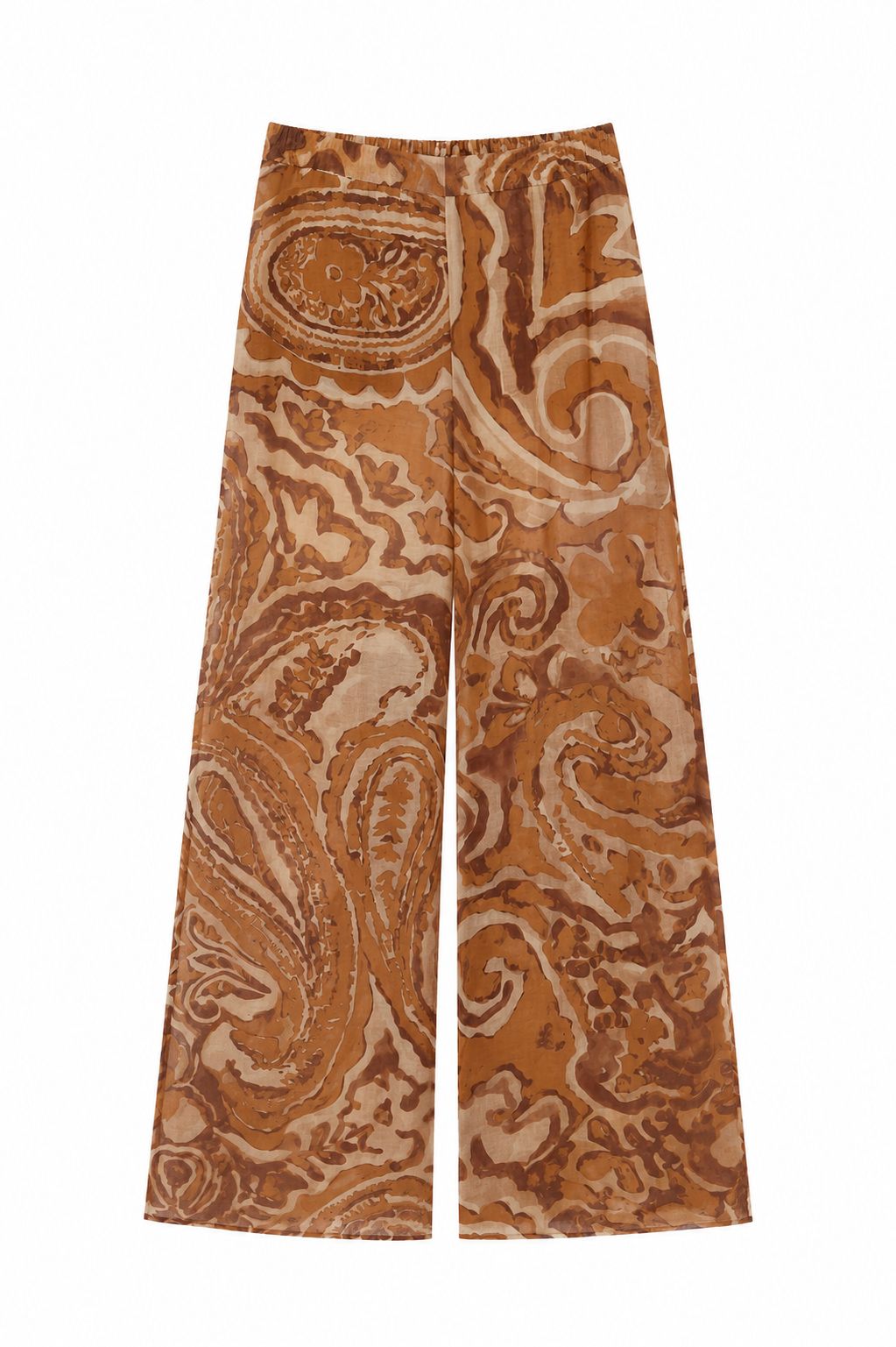 ChatGPT Image 18 mag 2026, 15_24_12 PANTALONI IN LYOCELL AMPI STAMPA FANTASIA - Bronzo, S